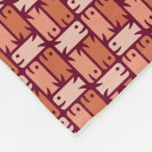 Orange Fish Basket Weave Muster Fleece Blanket (Ecke)
