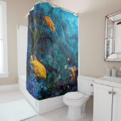 ORANGE FISH BLAUE OCEAN DUSCHVORHANG (Beispiel)
