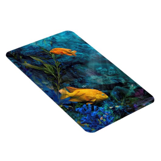 ORANGE FISH BLAUE OCEAN MAGNET (Rechte Seite)