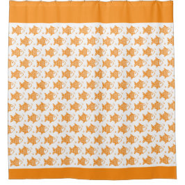 Orange Fish Duschvorhang