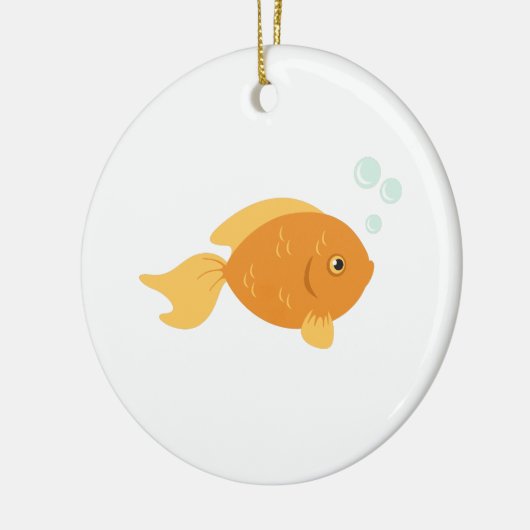 Orange Fish Keramik Ornament (Links)