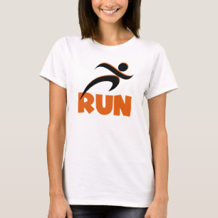 Orange-Fitness ausführen T-Shirt