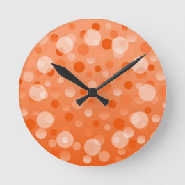 Orange Fizz 'Bubbles' Uhr rund