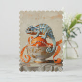 Orange - flache Einladungsgröße: 12,7 cm x 17,8 cm Save The Date (Stehend Vorderseite)