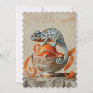 Orange - flache Einladungsgröße: 12,7 cm x 17,8 cm Save The Date