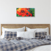 Orange Flamboyant Painted Oriental Poppies Leinwanddruck (Insitu (Schlafzimmer))