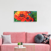 Orange Flamboyant Painted Oriental Poppies Leinwanddruck (Insitu (Wohnzimmer))