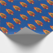 Orange Flame Angelfish Aquarium Reef Fischmuster Geschenkpapier (Ecke)