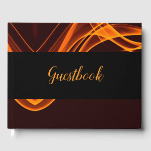 Orange Flame Custom Gästebuch
