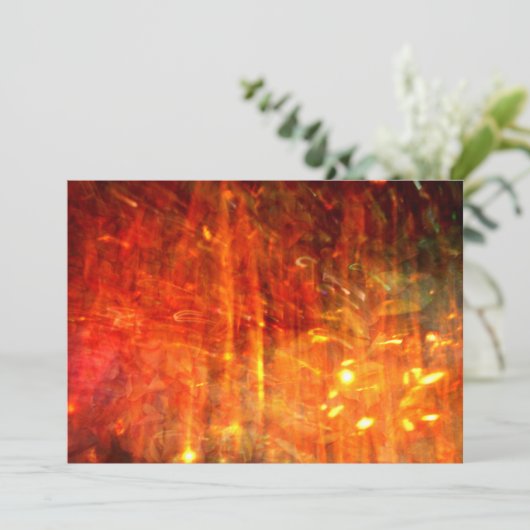 Orange Flames Abstraktes Foto (Stehend Vorderseite)