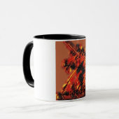 Orange Flames Feuer Einhorn Magisches Pferd Tasse (Vorderseite Links)