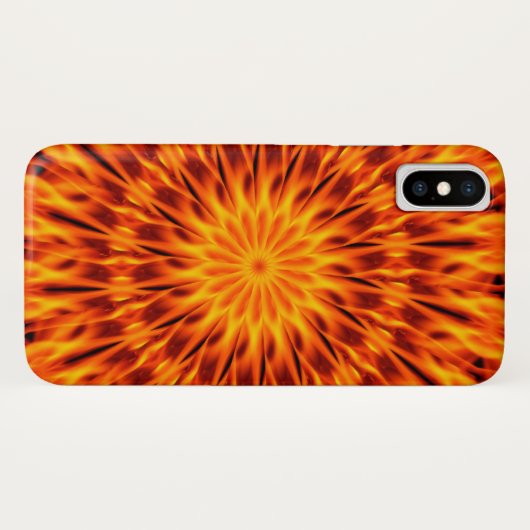 Orange Flames Kaleidoskop Case-Mate iPhone Hülle (Rückseite (Horizontal))