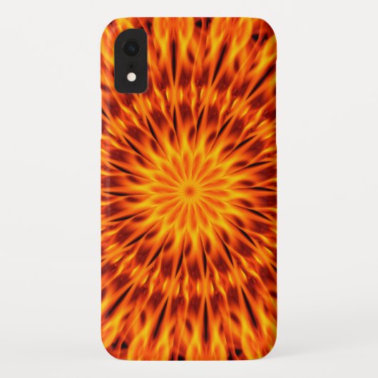 Orange Flames Kaleidoskop Case-Mate iPhone Hülle (Rückseite)