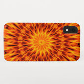 Orange Flames Kaleidoskop Case-Mate iPhone Hülle (Rückseite (Horizontal))