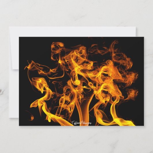 Orange Flames Monster Truck Vielen Dank Hinweis Dankeskarte (Rückseite)