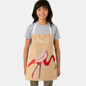 Orange Flamingo Aquarellvogel Kunst Schürze (Insitu)