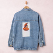 Orange Flamingo in Dance Pose Jeansjacke (Hangar)