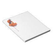 Orange Flamingo in Dance Pose Notizblock (angewinkelt)