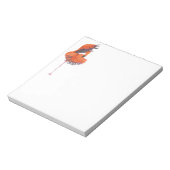 Orange Flamingo in Dance Pose Notizblock (Rotiert)