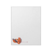 Orange Flamingo in Dance Pose Notizblock (Rotiert)