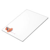 Orange Flamingo in Dance Pose Notizblock (angewinkelt)
