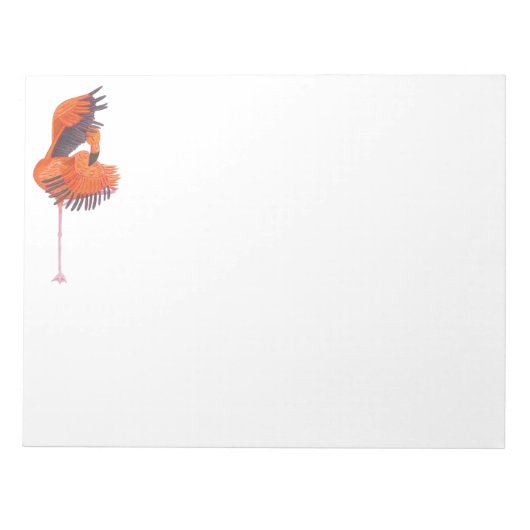 Orange Flamingo in Dance Pose Notizblock (Vorderseite)