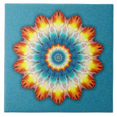 Orange Flamme Fliese (Vorderseite)