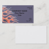 orange Flammen auf lila Farbe Visitenkarte (Vorne/Hinten)