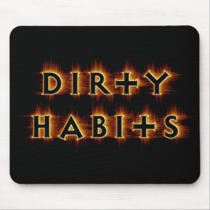 Orange Flash Dirty Habits Mousepad