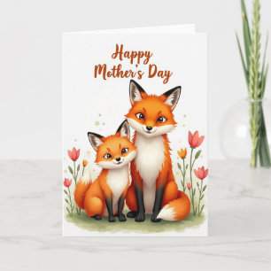 Orange Flauschige Familien Karte