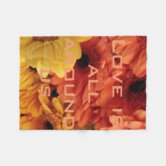 Orange Fleecedecke (Vorderseite (Horizontal))