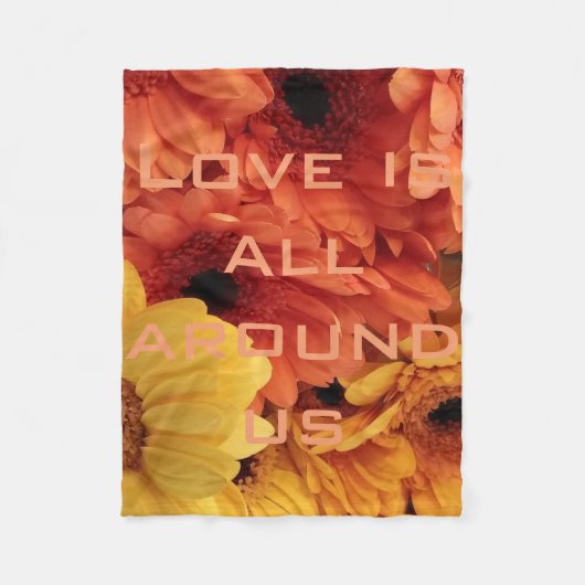 Orange Fleecedecke (Vorderseite)