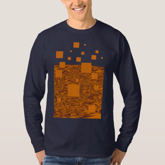 Orange Float Abstrakt Pattern Chemie Kunst, Dichtu T-Shirt (Vorderseite)