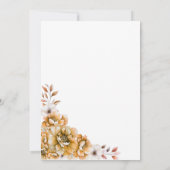 Orange Floral 21. Geburtstag Party Einladung (Rückseite)