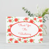 Orange Floral Accented Dankeskarte (Stehend Vorderseite)