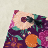 Orange & Floral Blossom Lila & rosa Muster Strandtuch (Beispiel)