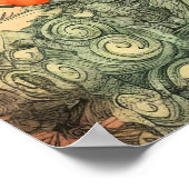 Orange Floral Botanical Poster (Ecke)