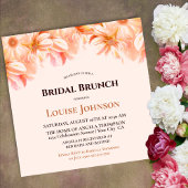 Orange Floral Bridal Brunch Einladung
