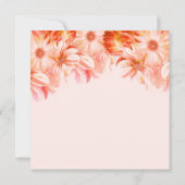 Orange Floral Bridal Brunch Einladung (Rückseite)