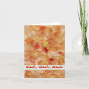 Orange Floral Dankeschön Hinweise Dankeskarte