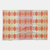 Orange Floral Designer Geschirrtuch (Horizontal)