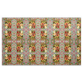 Orange Floral Fabric Stoff (Yard (91,4 cm))