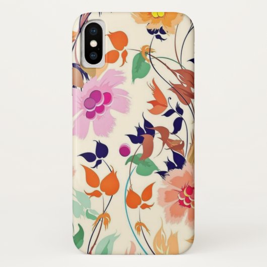 Orange Floral Face Mask Case-Mate iPhone Hülle (Rückseite)