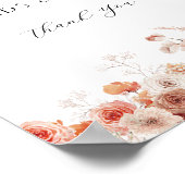 Orange Floral Fall Cards and Gifts Zeichen Poster (Ecke)