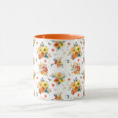 Orange Floral Fall Tasse (Zentrum)