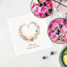 Orange Floral Heart Brautparty