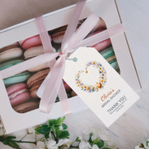 Orange Floral Heart Vielen Dank Brautparty