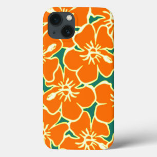 Orange Floral Hibiskus Hawaiian Blume iPad Fall Case-Mate iPhone Hülle