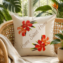 Orange Floral | Khaki & White | Zuhause Sweet Zuha Kissen
