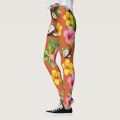 Orange Floral Leggings (Links)